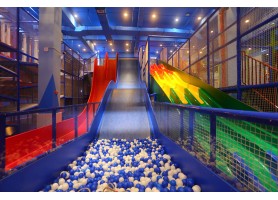 Kids have fun at indoor playground in europe