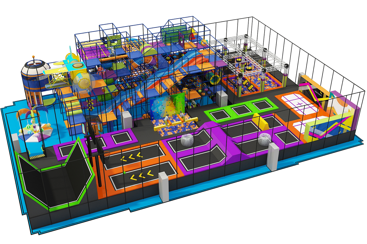 Indoor Commercial Extreme Trampoline Park For Childrens Soft Play Equipment